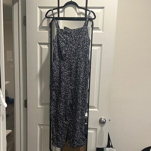 Old Navy Navy Blue Floral Jumpsuit